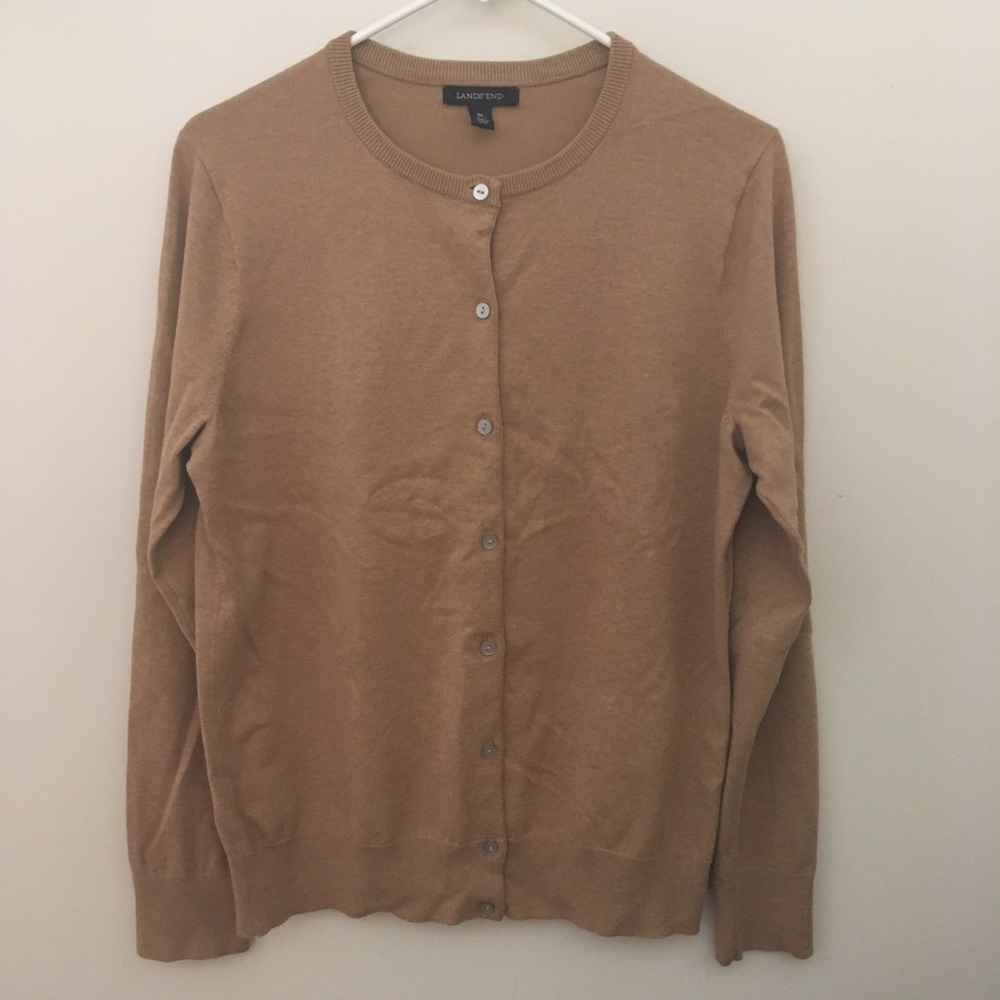 Like New Lands’ End Supima Cardigan